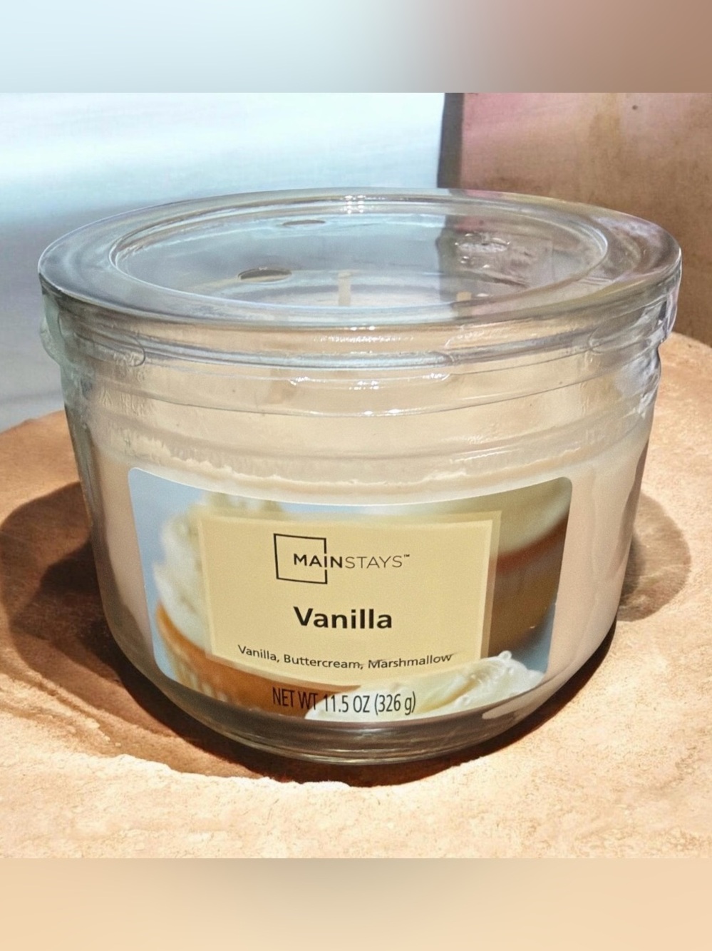 Mainstays Vanilla Scented Jar Candle - White
